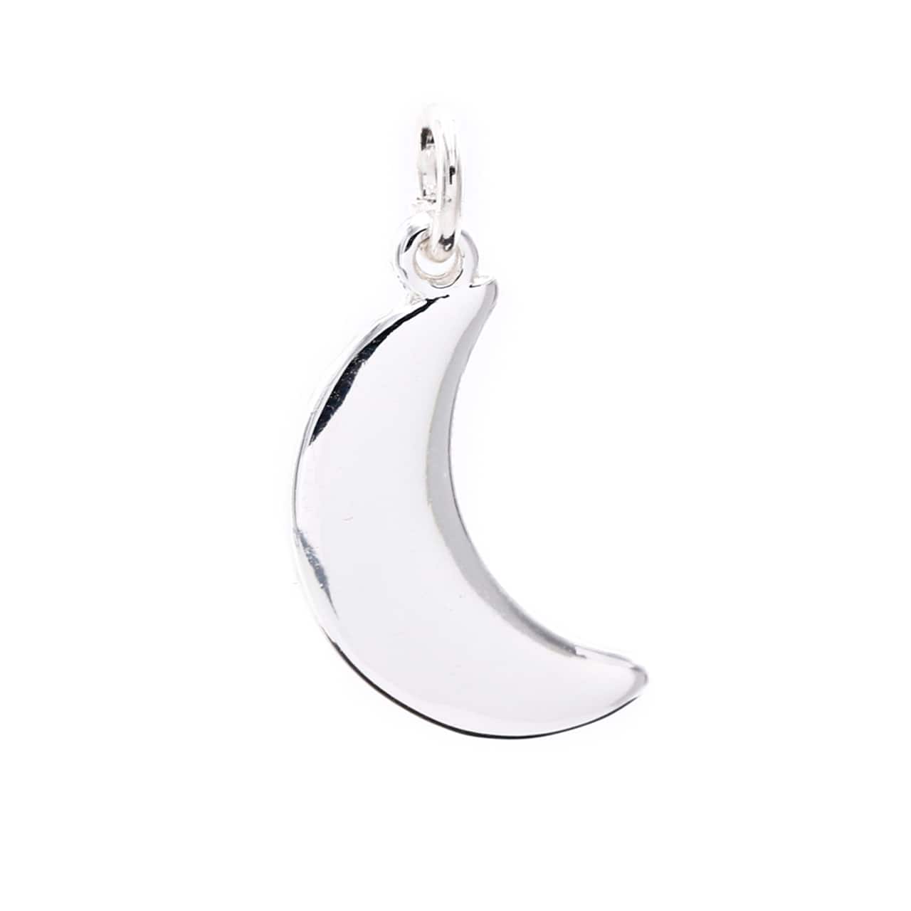 12 Pack: Charmalong™ Silver Plated Moon Charm by Bead Landing™